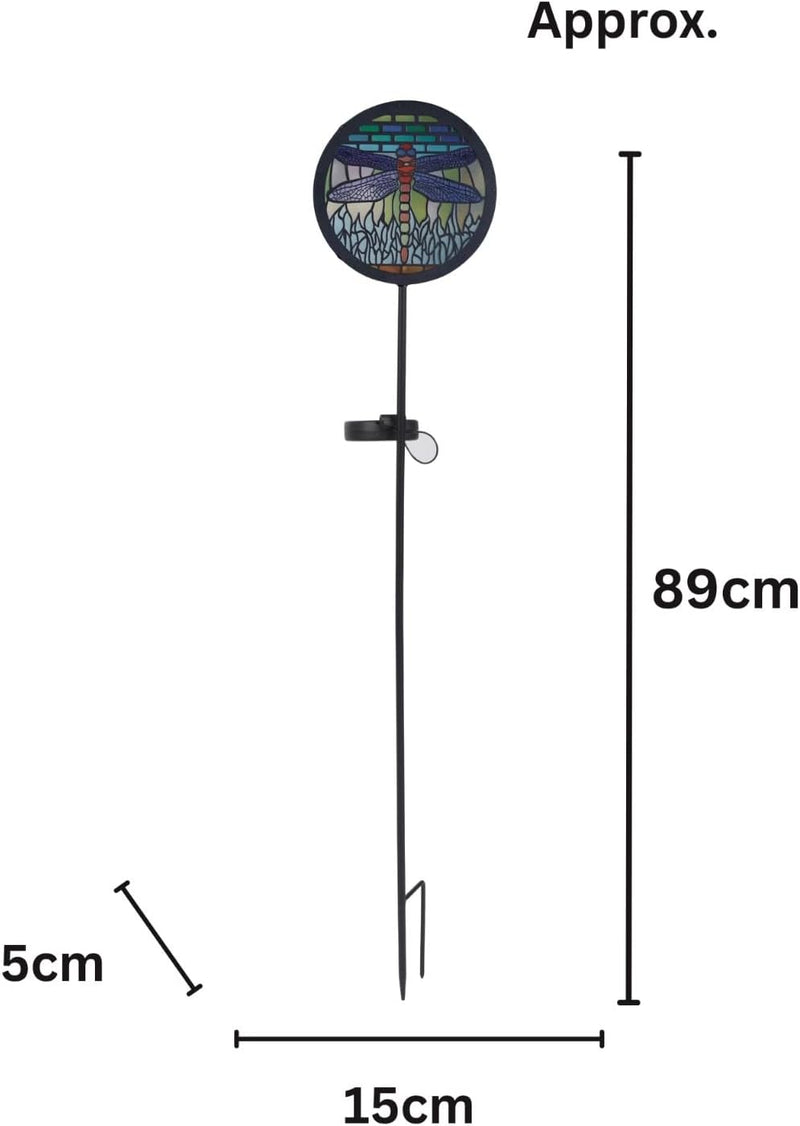 Large Dragonfly Solar Stake Light 89cm Waterproof Garden LED