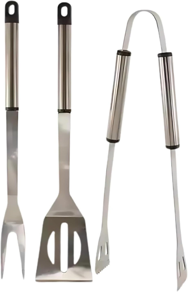 Stainless Steel BBQ Tool Set with Tongs Fork and Spatula