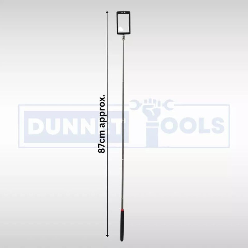 Telescopic LED Inspection Mirror 29–87cm Swivel Tool