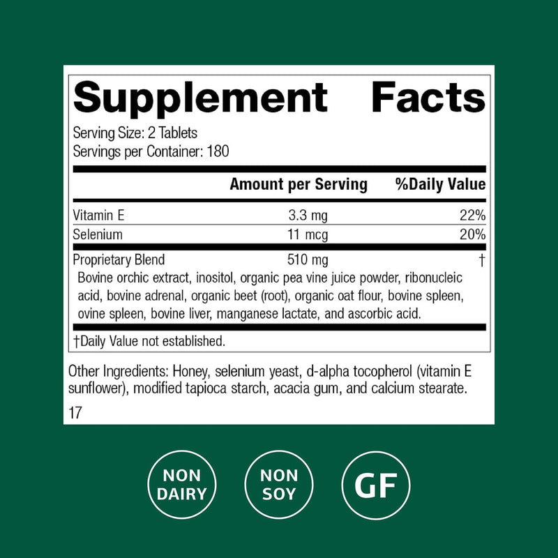 Cataplex E by Standard Process – Thyroid & Endocrine Health, Gluten-Free, 360 Tablets