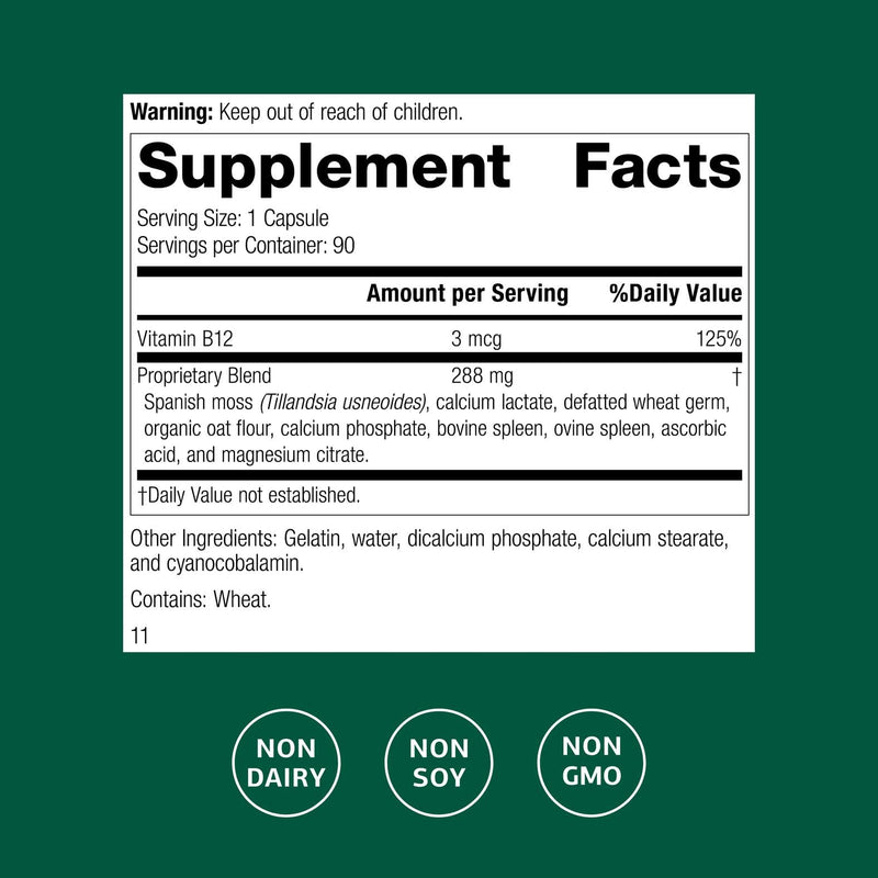 Standard Process for-Til B12 | Brain & Nervous System Support (90 Caps)