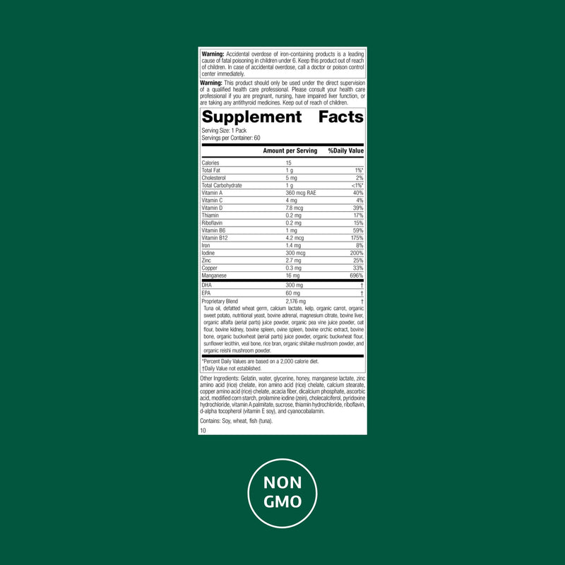 Standard Process General Health Pack – Daily Multivitamin & Mineral Supplement (60 Packs)