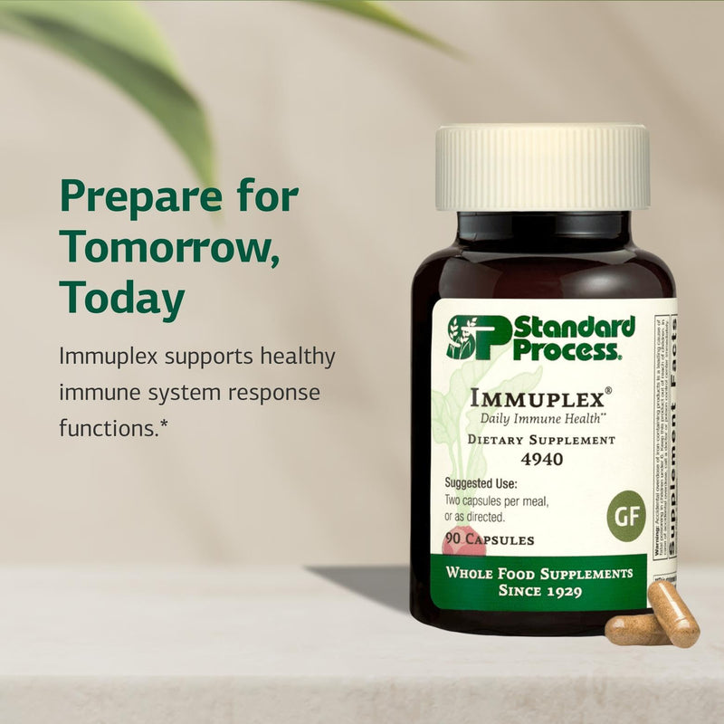 Immuplex by Standard Process Inc. – Daily Immune Support with Folate, Iron, Vitamin C & A (90 Capsules)