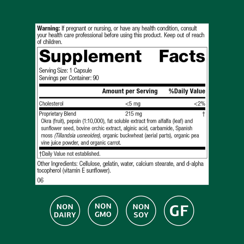Standard Process Okra Pepsin E3 - Digestive Support for Protein Digestion, 90 Capsules