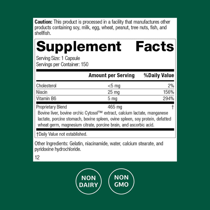 Standard Process Orchex - 150 Capsules | Calming Support & Focus