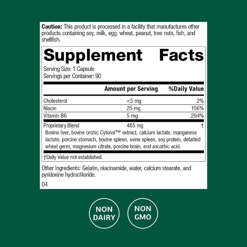 Standard Process Orchex - Whole-Food Nervous System Support, Mental Clarity & Stress Adaptability | 90 Capsules