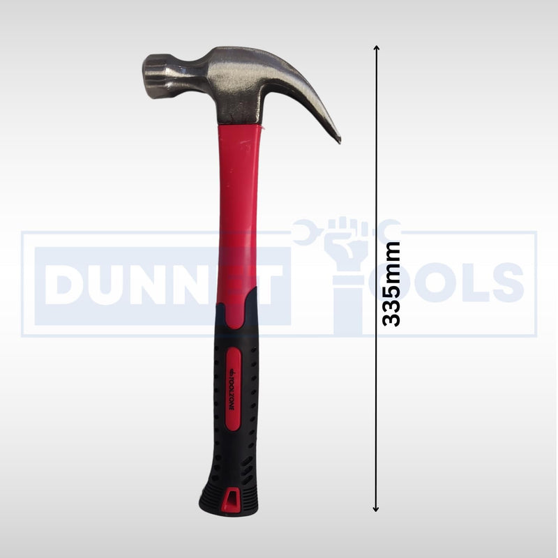 20oz Fibreglass Claw Hammer with Rubber Grip Handle