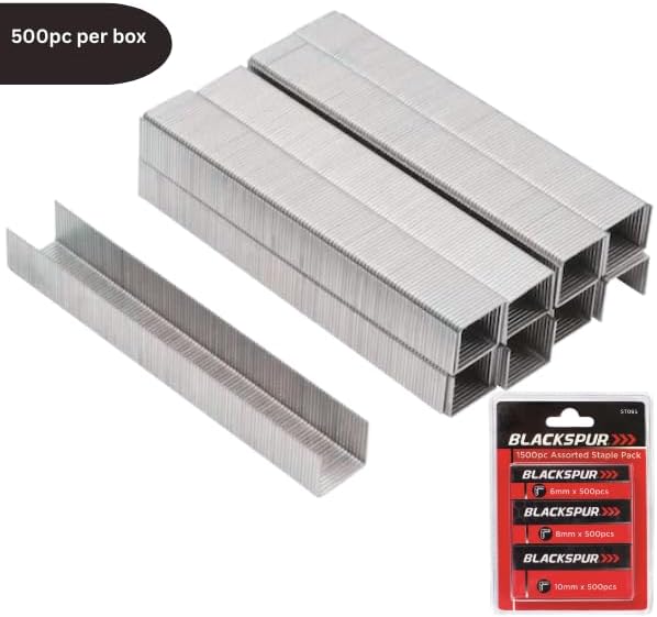 Heavy Duty Staple Gun Staples Assorted Pack 1500 Pieces