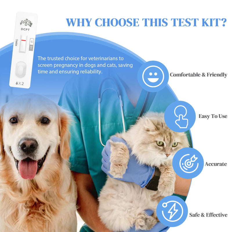Dog & Cat Pregnancy Test Kit – At-Home Urine Test, 98.9% Accuracy, 5-Minute Results