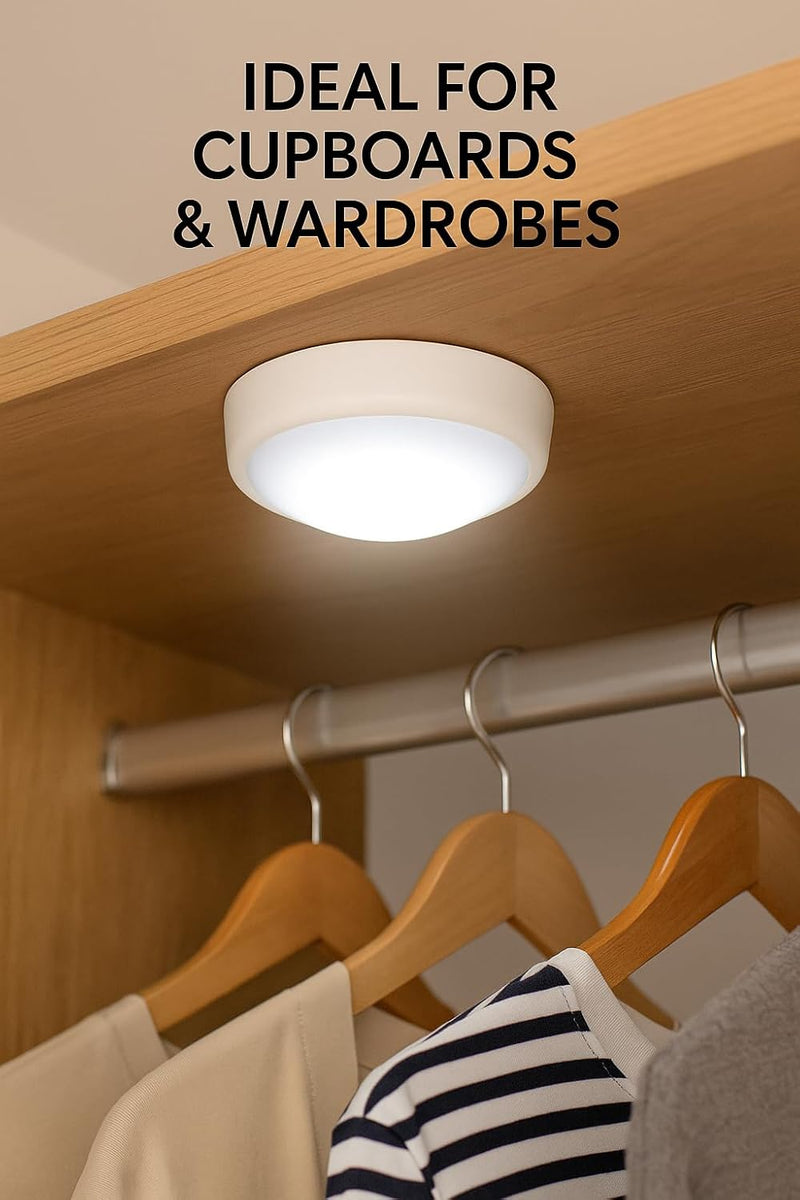 Battery Operated LED Push Light for Cupboards & Wardrobes