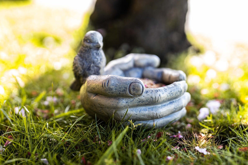 Decorative Stone Effect Bird Bath Bird Feeder Garden Ornament