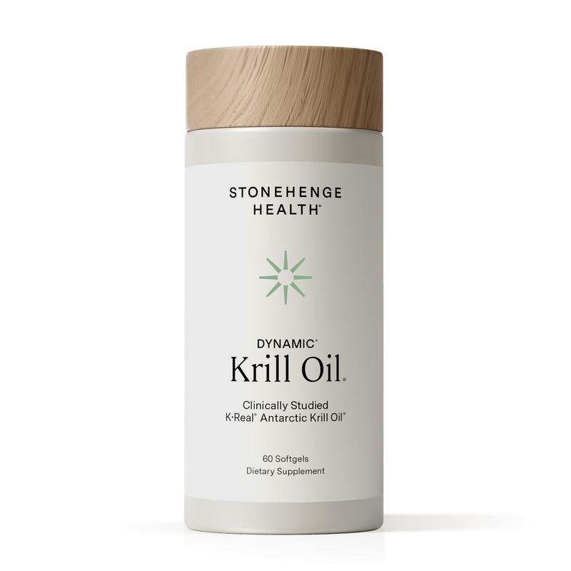 Stonehenge Health Dynamic Krill Oil 1600mg – Triple Strength Antarctic Omega-3 with EPA, DHA, Phospholipids & 2mg Astaxanthin – 60 Softgels