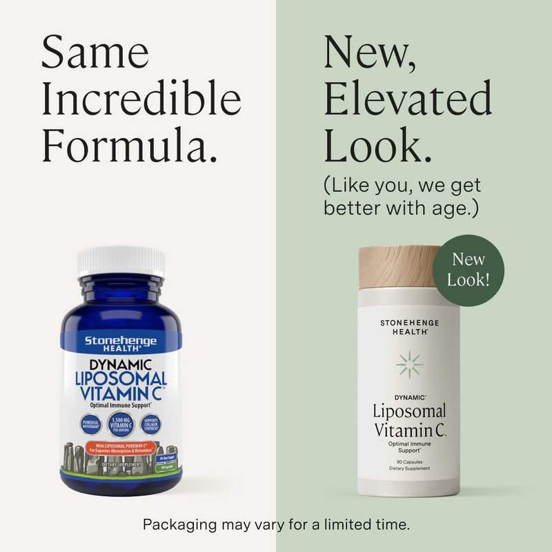 Stonehenge Health Dynamic Liposomal Vitamin C 1500mg – 90 Capsules | PureWayC Liposomal Vitamin C