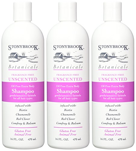 Stoney Brook Shampoo Unscented 16 oz – 3 Pack | Oil-Free, Botanical Blend