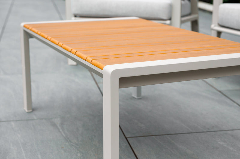 Stratton Mocha Lounge Set with Teaklook Coffee Table