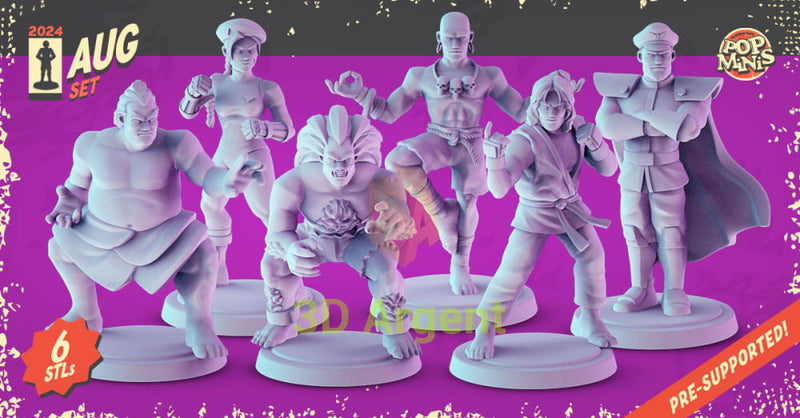 Street Fighter Figures compatible D&D DragonLance Miniatures Pop Minis