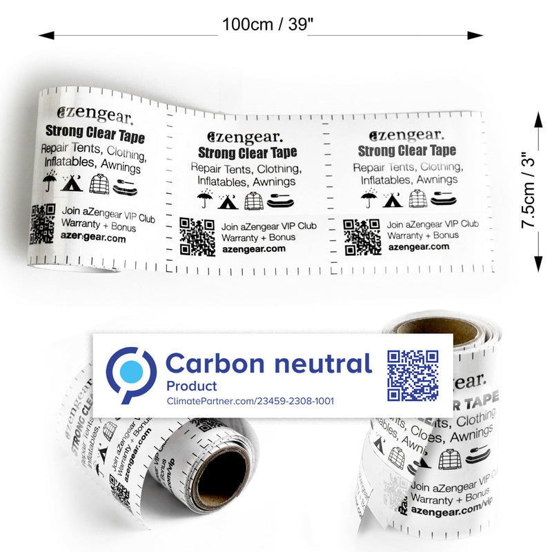 Clear Tenacious Waterproof Tape, Patch Repair Kit for Tents, Jackets, Inflatables, PVC, Shoes