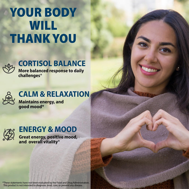 StrongVit Cortisol Supplements for Women and Men with Magnesium, Ashwagandha & L-Theanine | Sleep Support, Stress Relief & Cortisol Management USA