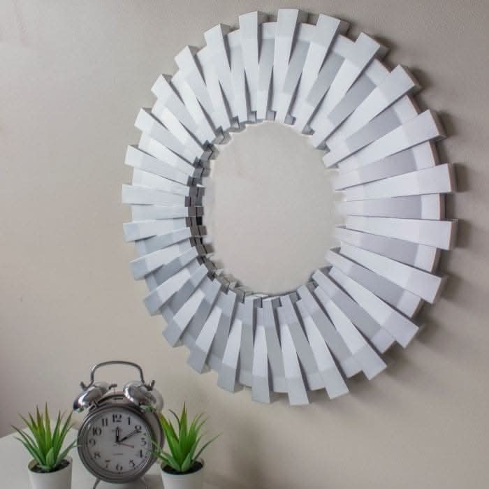 Sunburst Wall Mirror Silver