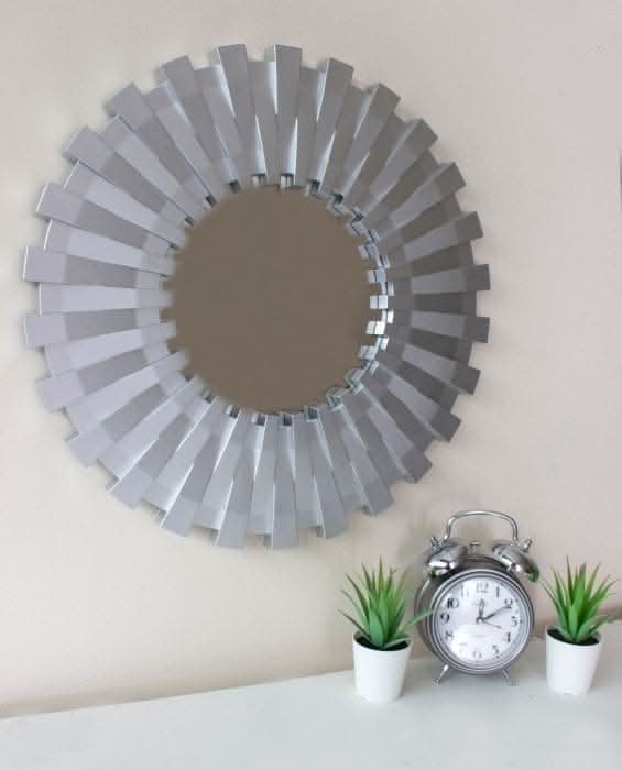 Sunburst Wall Mirror Silver