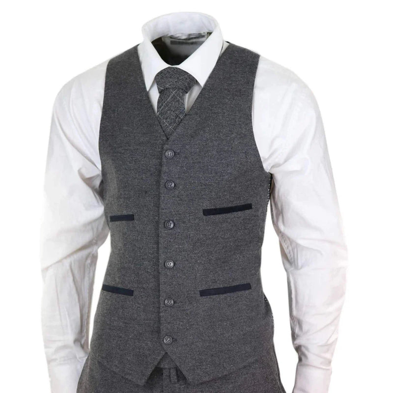 STZ23 - Men's Wool Tweed Suit 3 Piece Authentic 1920s Classic