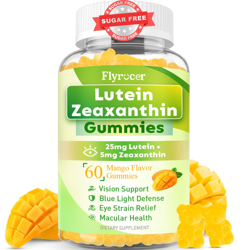 Sugar Free Lutein Gummies 25mg – Eye Health, 60 Count (Vegan)