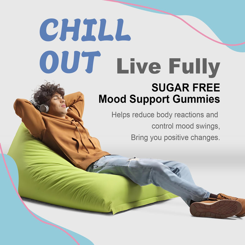 Sugar Free Ashwagandha Calm Gummies | L-Theanine, Vitamin D3, Vegan Omega-3