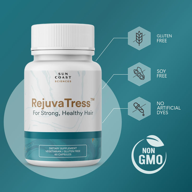 SUN COAST SCIENCES RejuvaTress Hair Support Supplement for Women | 60 Capsules