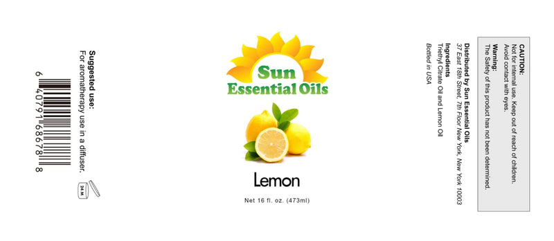 Sun Essential Oils Lemon Essential Oil 16 oz – Aromatherapy, Diffuser, Cleaning & Candle Making