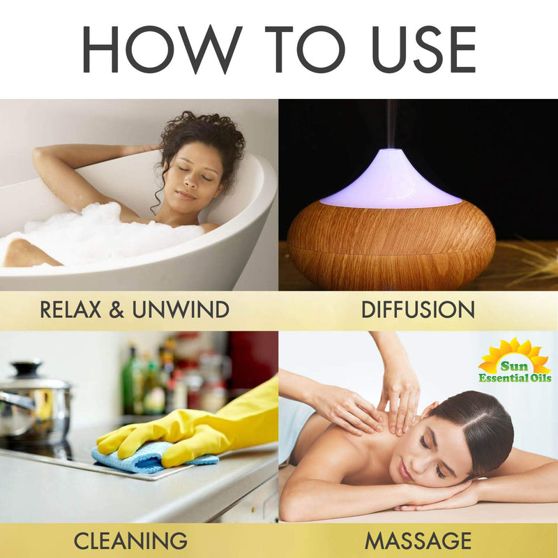 Sun Essential Oils Lemon Essential Oil 16 oz – Aromatherapy, Diffuser, Cleaning & Candle Making