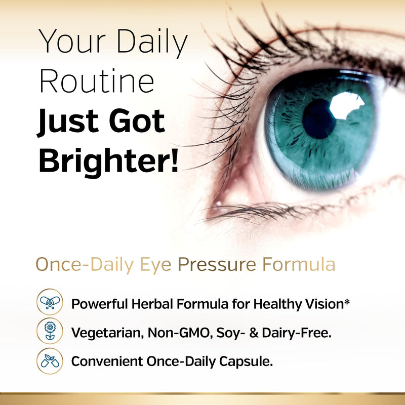 Sunergetic Premium Eye Pressure Support Supplement - Saffron, Lutein, Zeaxanthin, Bilberry & Pine Bark (2 x 30 capsules)