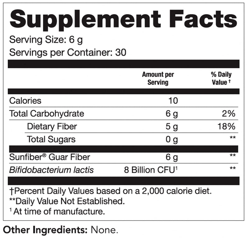 Tomorrow's Nutrition Sunfiber GI – 5g Prebiotic Fiber & 8B Probiotics | Low FODMAP