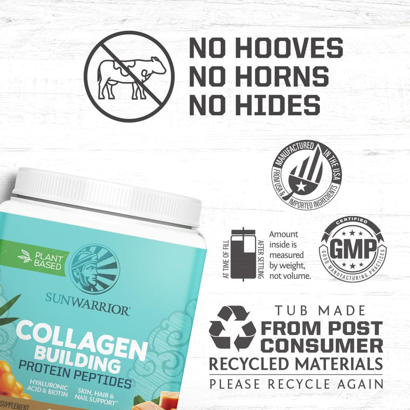 Sunwarrior Vegan Collagen Protein Powder for Women – Plant-Based, Salted Caramel, 20 Servings