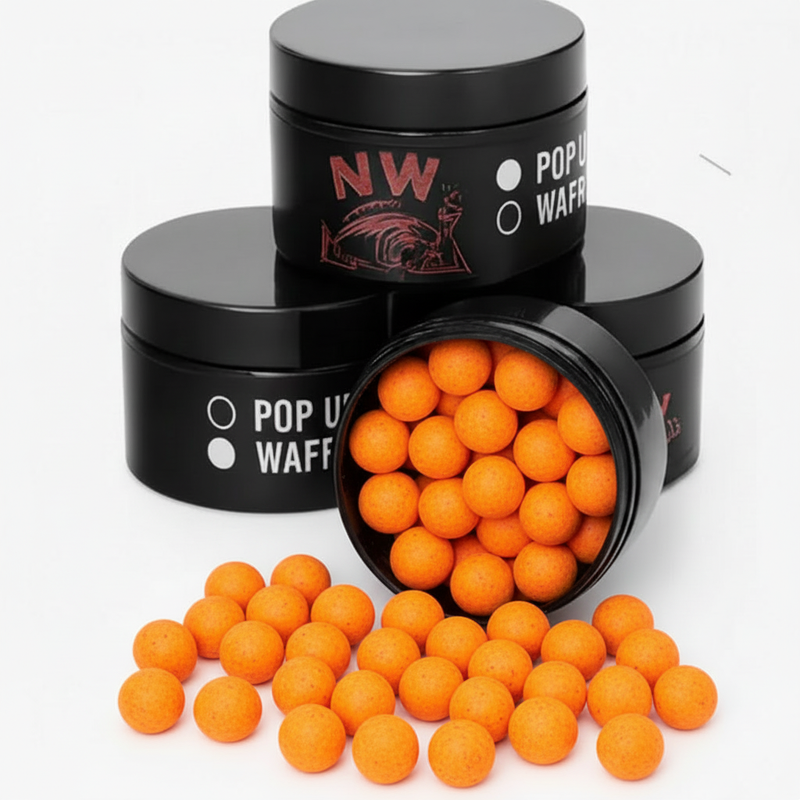 NWBait Lab Orange & Squid Fusion Carp Fishing Pop-Ups (Artificial Hookbait, 12mm - 16mm Non-Food)
