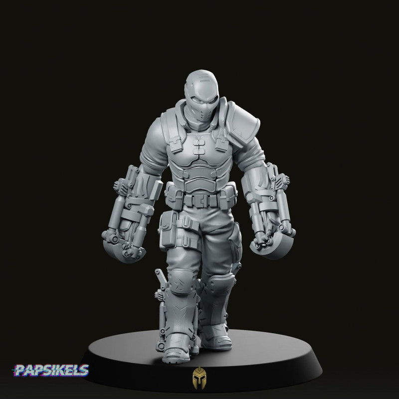 Super Ex-Soldier Future War Miniature Armored Cyborg Trooper