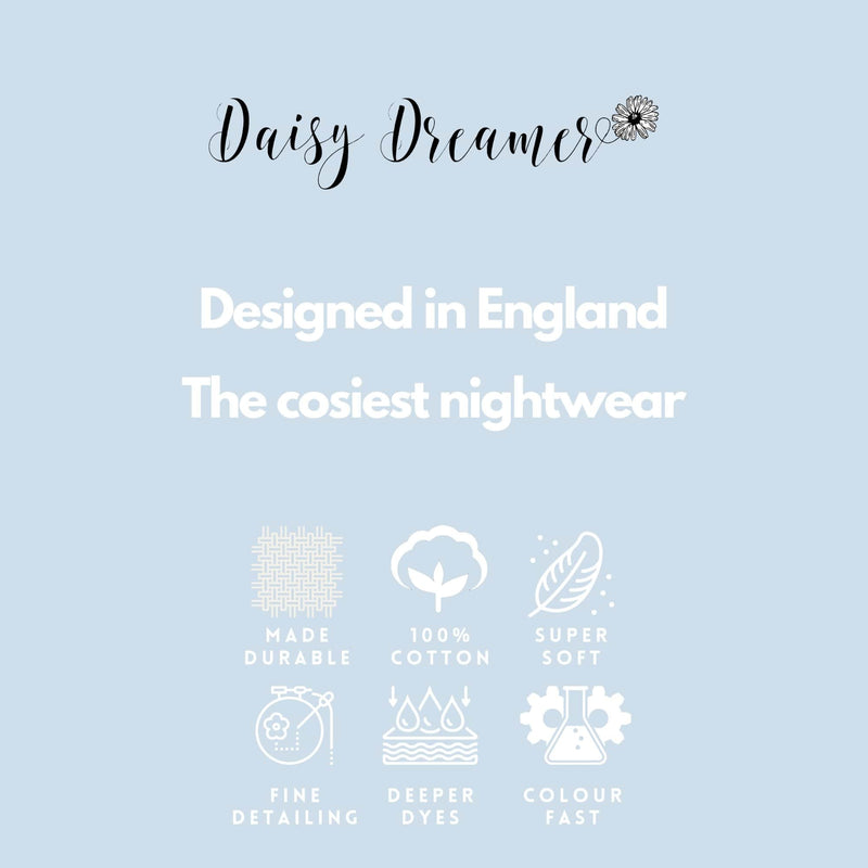 Super Soft Women's Jersey Marl Loungewear Pyjama Set Comfortable Fit Pants Trendy Design Ideal for All Seasons Blue or Grey by Daisy Dreamer