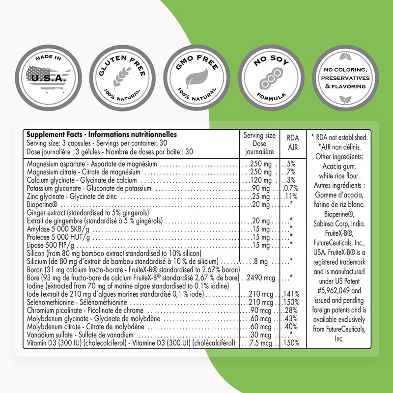 SuperSmart Multimineral Complex - Full Spectrum, Non-GMO, Gluten Free | 90 Vegetarian Capsules