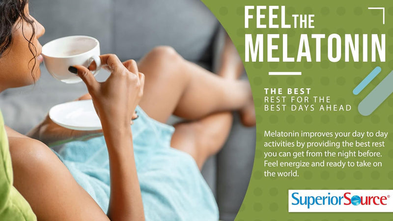 Superior Source Melatonin 3 mg for Adults - Sleep Support with Chamomile