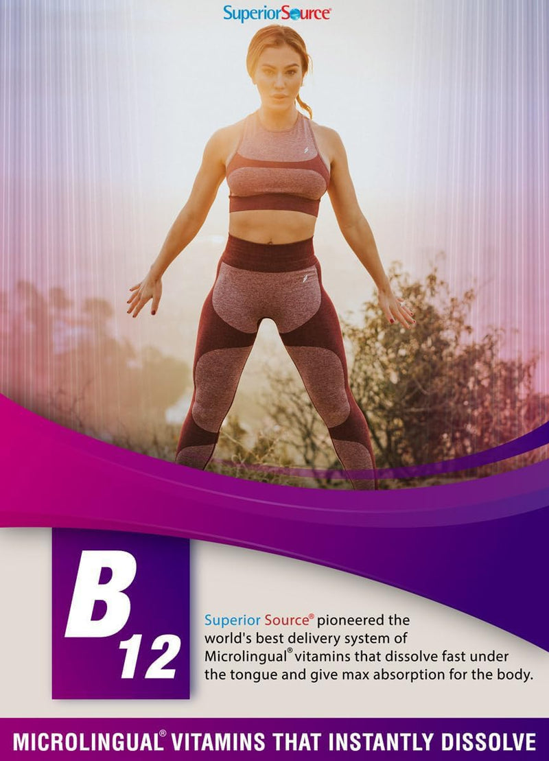 Superior Source Women's B Complex – Energy Support Multivitamin with B12 & B3 (60 Sublingual Tablets)