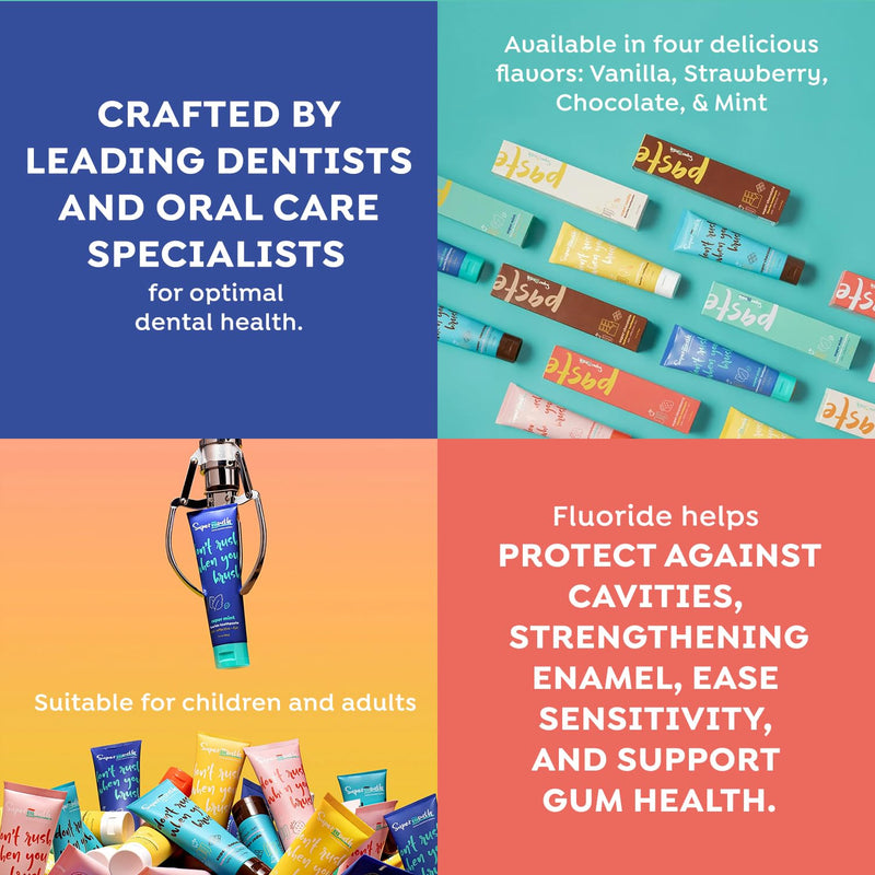 SuperMouth Fluoride Toothpaste for Adults & Kids | Enamel Protection, Whitening, Nano Hydroxyapatite