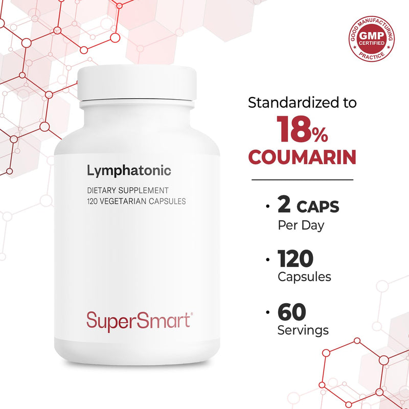 Supersmart Lymphatonic 40mg/Day – Lymphatic Drainage Supplement | Melilotus officinalis | 120 Veg Capsules