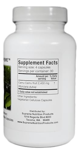 Supreme Nutrition Camu Supreme – 120 Pure Camu Camu Fruit Vegetarian Capsules