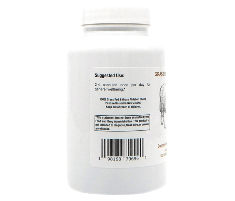 Supreme Nutrition Grass Fed Sheep Liver, 120 Pure Ovine Liver Capsules