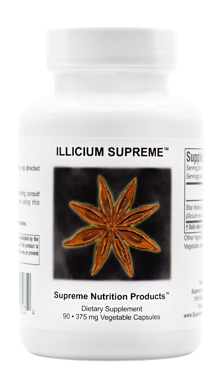 Supreme Nutrition Illicium Verum - 90 Pure Star Anise Vegetarian Capsules