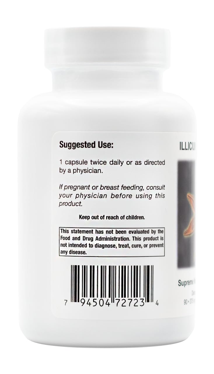 Supreme Nutrition Illicium Verum - 90 Pure Star Anise Vegetarian Capsules
