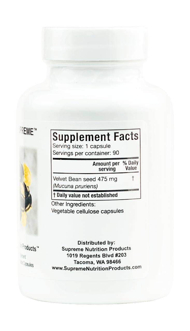 Supreme Nutrition Mucuna Supreme: 90 Velvet Bean Capsules (Pack of 2)