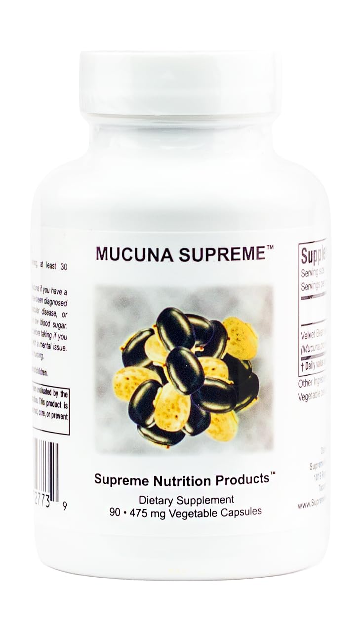 Supreme Nutrition Mucuna Supreme - 90 Pure Cowhage Vegetarian Capsules