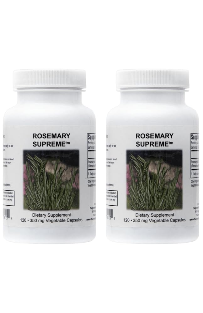 Supreme Nutrition Rosemary Supreme – 120 Pure Rosemary Vegetarian Capsules (2-Pack)