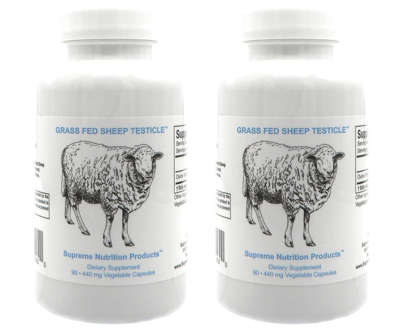 Supreme Nutrition Sheep Testicle – Grass-Fed NZ, 90 Capsules (Pack of 2)