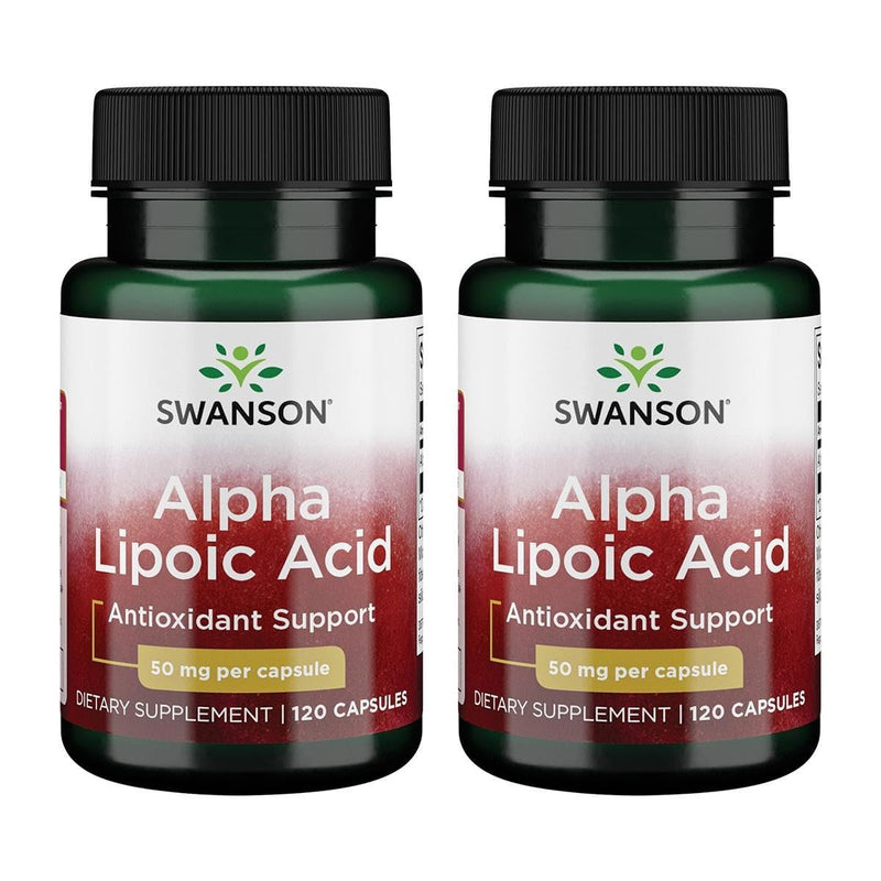 Swanson Alpha Lipoic Acid 50 mg | 120 Capsules (2 Pack)